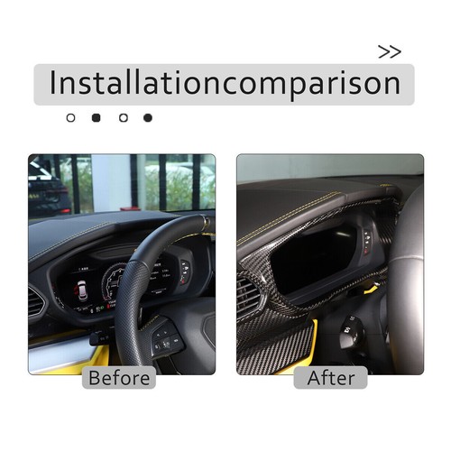 For L@mborghini URUS 2018-2021 Real Carbon Fiber Dashboard Panel Instrument Trim - Bild 7 von 12