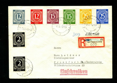 Tutti. Bes 1946, Rare Mixed Franking Stesso Levels (#5734)