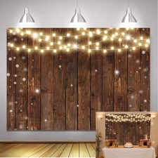 Vintage Wood Board Lighting Backdrop Party Ceremony Wedding Decoration Supplies