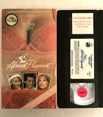 Almost Pregnant VHS tape Tanya Roberts Joan Severance COMEDY nudity 90