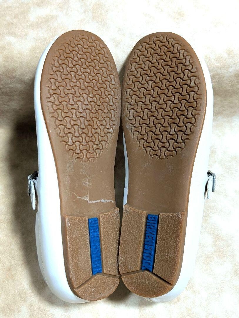 BIRKENSTOCK LISMORE Mary Janes Flat Strap Shoes White Narrow