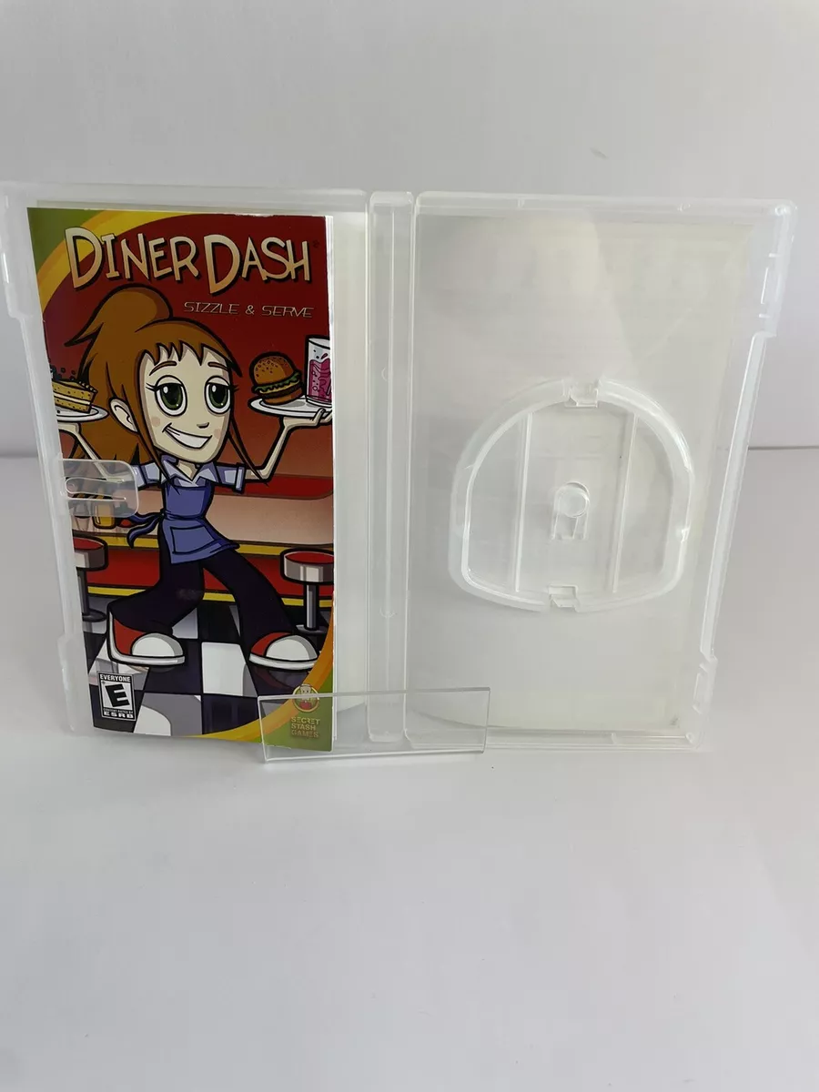 Diner Dash: Sizzle & Serve (Sony PSP, 2007) Game Case & Manual ONLY Cooking  food