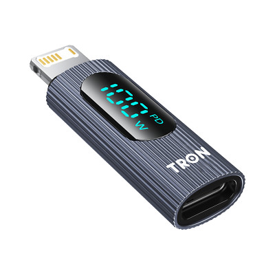 TRON Lighting Male to Type-C Female Adapter   For Charging& Data Sync No Audio