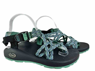 Chaco ZX/2 Sandals W Sz Classic Aqua Green Black Hiking Water Shoes Toe  Loop