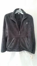New Reebok Womens Faux Fur Zip Front Jacket With Pockets Large Nwt Warm Coat