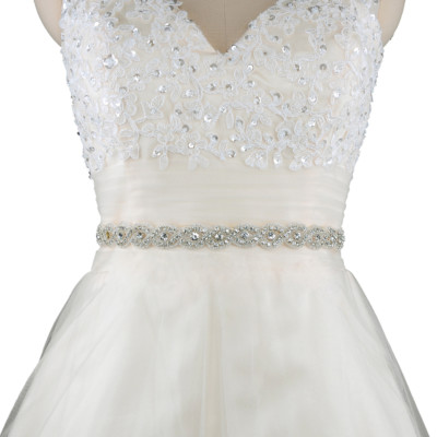 Wunderschöner Kristall Taillengürtel Brautkleid Gürtel Brautjungfer Applikation Schärpe