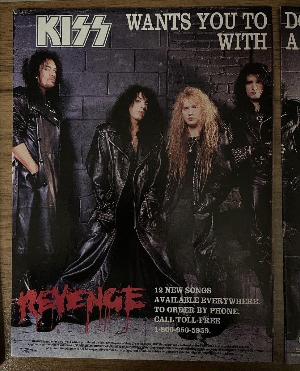 Vintage KISS Gene Simmons Paul Stanley Revenge RIP Magazine