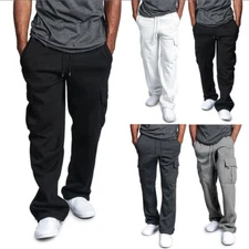 Men's Pants Cargo Sweatpants Pro Club Trousers Tracksuit Bottoms Jogging Sports