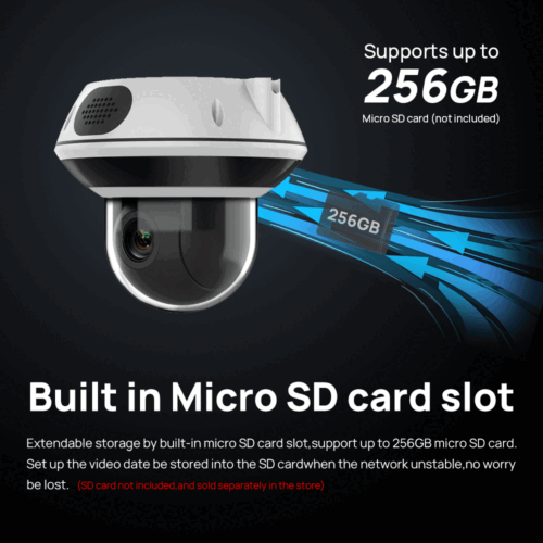 Hikvision Compatible 4K 8MP 5X Zoom IR POE PTZ IP Camera Two-Way Audio Outdoor - Picture 7 of 24