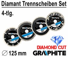 4 x Diamanttrennscheibe Diamantscheibe Trennscheibe Ø 125mm CON+ TUR + SEG + TW