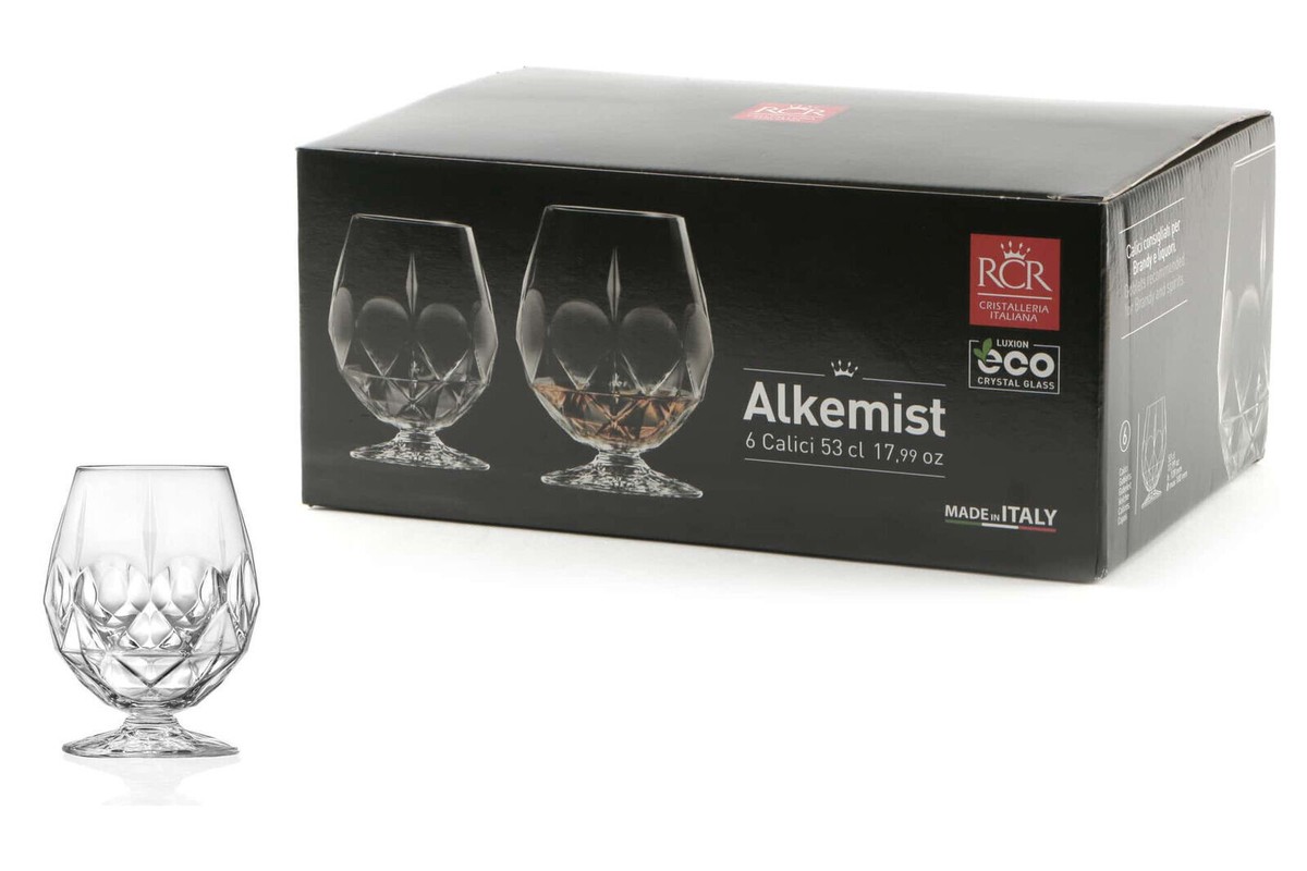 Set De 6 Verres à Eau Alkemist RCR - Verre Transparent, Design Unique, Lave-vaisselle