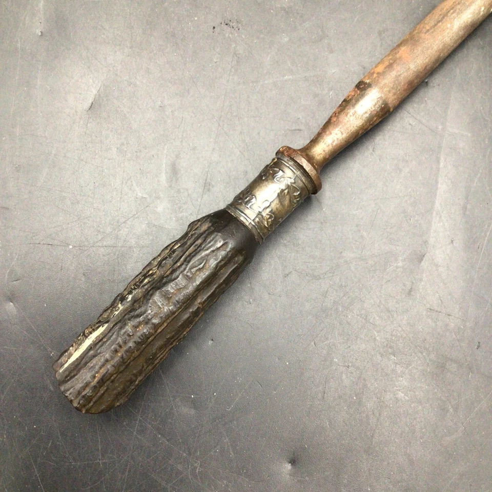 Vintage Appalachian Knife Sharpener W/Antler Handle Rustic Country Primitive USA - Image 2 of 4