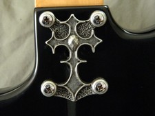 Cross neck plate fits fender stratocaster strat guitar solid metal made in USA