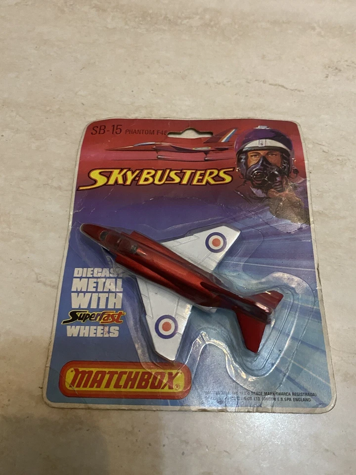Aereo Matchbox Sky Busters die cast SB-15 1974 Phantom F4E nuovo in blister - Immagine 2 di 4