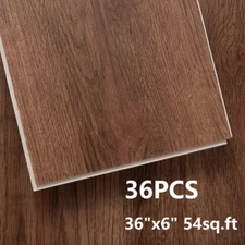 36PCS 36"x6" Self-Adhesive PVC Vinyl Floor Plank Wood Tiles Peel Stick 2mm Thick