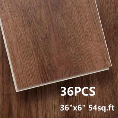 36PCS 36''x6'' Self-Adhesive PVC Vinyl Floor Plank Wood Tiles Peel Stick 2mm Thick