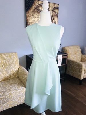 mint ruffle dress
