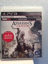 Assassin's Creed III Sony PlayStation 3 PS3 GameStop Edition Video Game Ubisoft