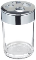 Carnation Home Fashions Clear Acrylic Tooth Brush Holder With Chrome Trim , New, on sale Carnation Home Fashions Clear Acrylic Tooth Brush Holder With Chrome Trim , New, on sale
