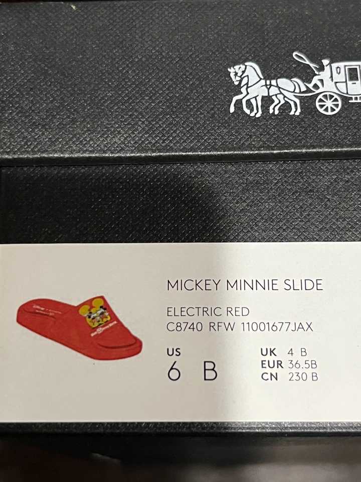  Nueva Sandalia Deportiva Coach Auténtica H Disney X 50 Aniversario Talla 6  Foto 4 de 4