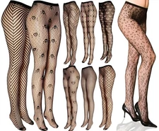 Sexy Multi Pattern Fishnet Leopard Zebra Geometric Pantyhose