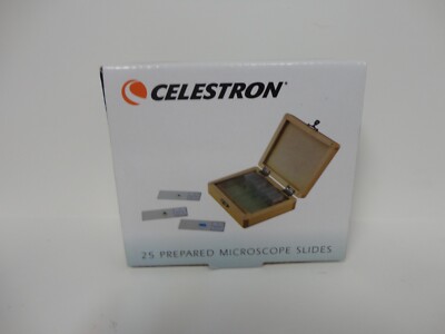 Celestron Set of 25 Prepared Slides for Microscope #44410