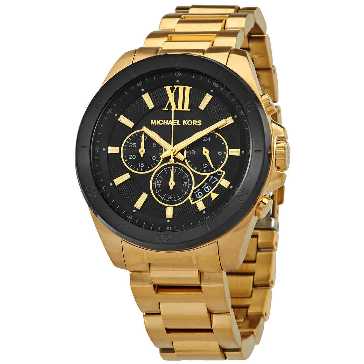 Men\'s Watch Crystal Chronograph Kors MK8848 eBay Quartz Dial Brecken | Black Michael