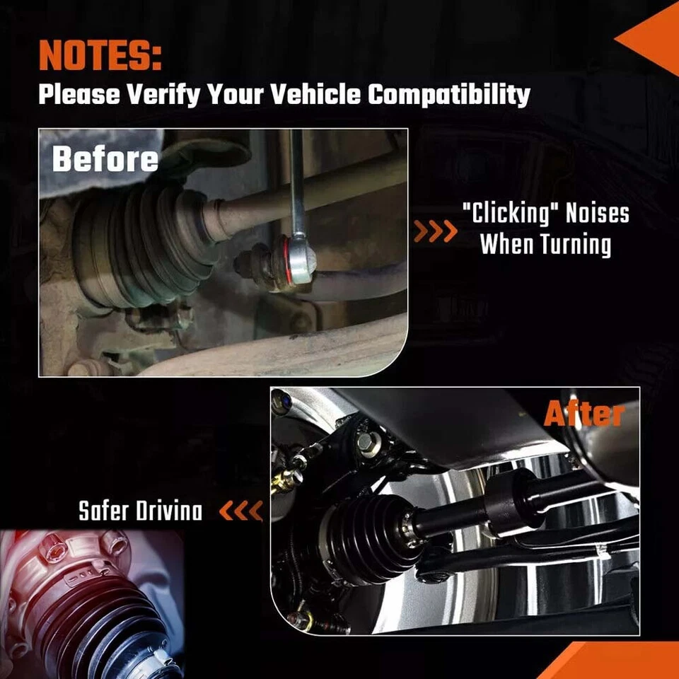 Par de eixo dianteiro CV para Honda Accord 2008-2014 Acura TSX 2009-2013 2.4L l4 - Imagem 2 de 4