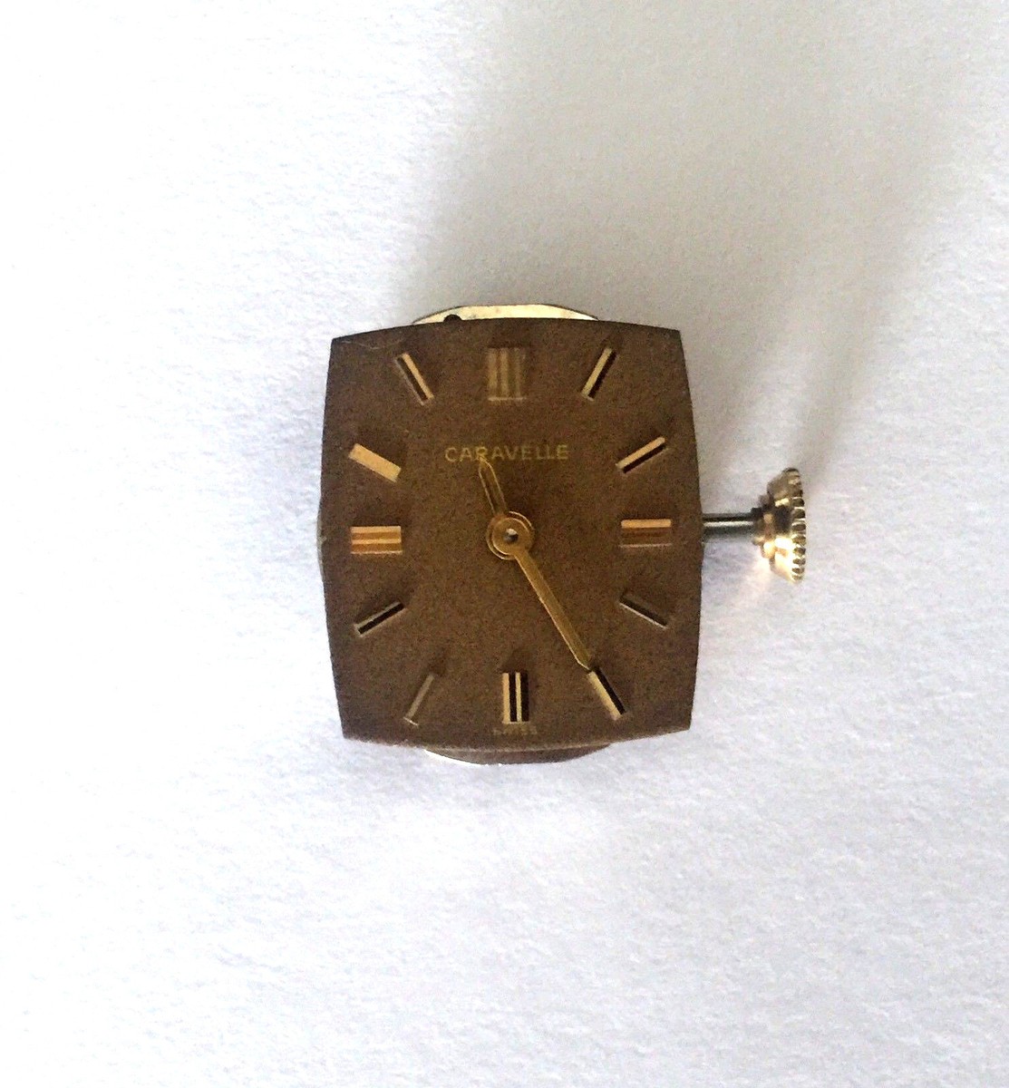 Montre-Bracelet Vintage Caravelle N3 - Remontage 7 Bijoux - Bracelet Marron - Pour Pièces/Réparation