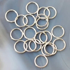 925 Sterling Silver 3mm 4mm 5mm 6mm 7mm Open/Closed Jump Rings Round/Oval 20pcs