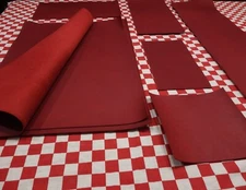 HORWEEN 4 oz. DARK RED LATIGO LEATHER PANELS, SELECT YOUR SIZE.