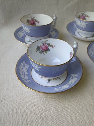 Set Of 4 Copeland Spode Maritime Rose Tea Cups And Saucers - Picture 2 of 10