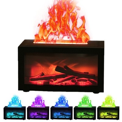 3D Flame Essential Oil Diffuser Humidifier,7 Color Mood Light, Auto Shut-Off