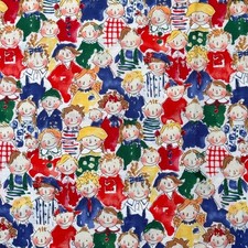 VTG 1994 Alexander Henry JJs First Grade Class Fabric By Nicole de Leon 1.25 YD