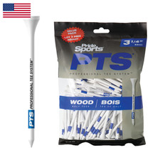 Pridesports Pts Wood Golf Tees 135 Count 3-1/4 Inch 1 Wood Tee On Tour Best For