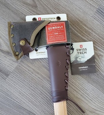 The Swisstech Gewahlt Light Felling Axe. Forged Carbon Steel. 2.25 Lbs Head New!