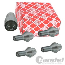 4x FEBI FELGENSCHLOSS KEGELBUND passend für RENAULT LAGUNA + CLIO 1 2 3