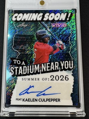 2025 Leaf Vivid Baseball Kaelen Culpepper Blue Shimmer Auto /10 Minnesota Twins