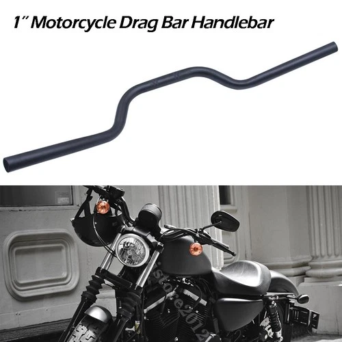 1" Motorcycle Black Tracker Street/Off Road Handlebars Drag Bar For Harley Honda