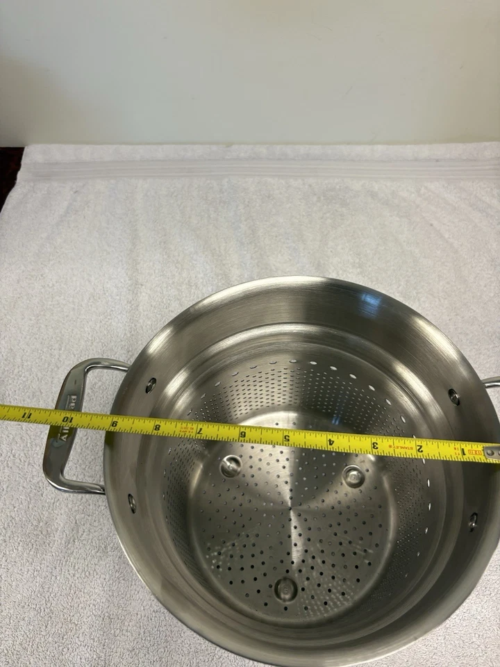 All Clad Stanless Steel Pasta Insert #3707-I D - Image 4 of 4