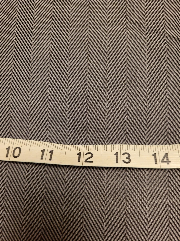 Tela de vestir de seda/rayón fina espiga azul marino/gris, 5 yardas, 4"x 60" de ancho Foto 3 de 4