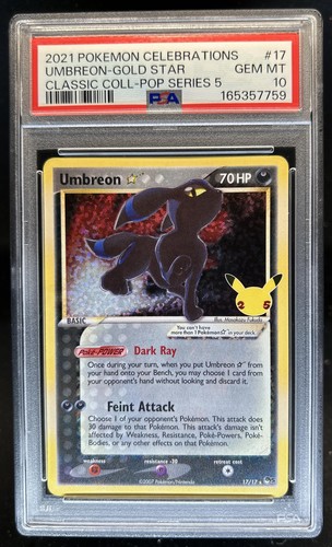 2021 Pokemon SWSH Celebrations Umbreon Classic Collection #17/17 PSA 10 GEM MINT