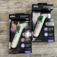 2x Braun TempleSwipe Forehead Thermometer Temporal