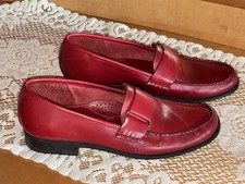 G.H. Bass  Co. Bass Weejuns Cecilia Slip On Loafer Women 9 M Red Leather Shoes