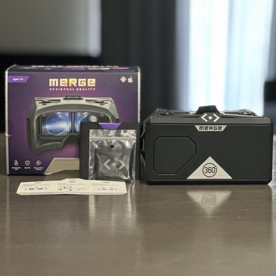 Merge Virtual Reality VRG-01MG VR/AR Goggles for Apple & Android Black - New