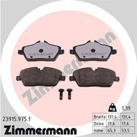 Vorderachse Zimmermann 23915.975.1 Bremsbelagsatz, Scheibenbremse FüR Bmw,Ford,M