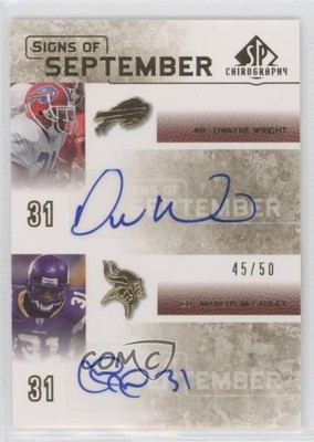 2007 SP Chirography Gold 45/50 Marcus McCauley Dwayne Wright Rookie Auto RC 0qo1