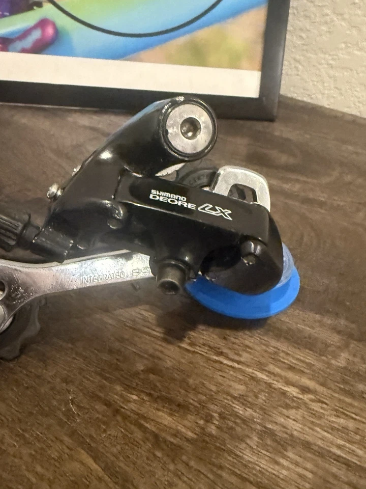 Desviador trasero vintage Shimano Deore LX RD-M565 8 velocidades MTB Japón jaula larga Foto 3 de 4