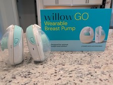 Willow Go Wearable Double Electric Breast Pump Kit HAS ALL ORIGINAL PACKAGING