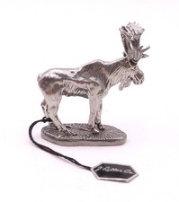 Vintage Pewter Moose J. Ritter Co American Miniature Figurine Handcrafted Signed